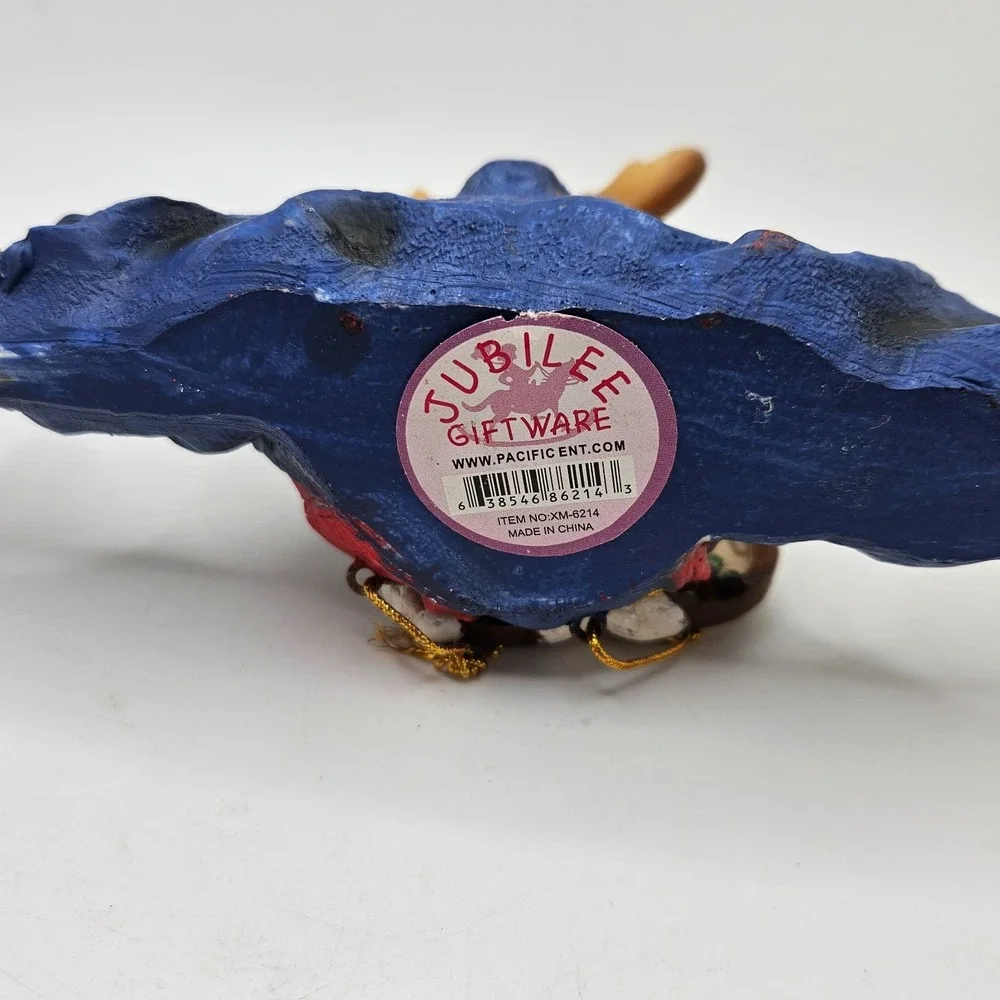 Vintage‎ Jubilee Giftware Moose Reindeer Welcome Figurine Cabin Christmas Decor